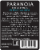 Paranoia Pinot Grigio Perspective: back