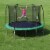 Skywalker Trampolines 12 Foot Round Outdoor Trampoline with Enclosure, Green Perspective: back