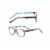 Readerest Brown/Blue Light Blocking Reading Glasses (0.00 Magnification) Computer Glasses Perspective: back