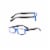 Readerest Blue/Black Reading Glasses, 0.00 Magn. Computer Glasses, Anti Glare, Eyestrain, UV Perspective: back