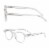 Readerest Clear Round Blue Light Blocking Reading Glasses, Zero Magnification, Men & Women Perspective: back