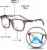 Readerest Charcoal Blue Light Blocking Glasses - Anti-Glare, UV, Eye Strain Protection Perspective: back