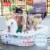 Kidzlane Unicorn Pool: Inflatable Kiddie Pool w/Toys & Pump | 43”x32”x28” Perspective: back