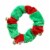 Midlee Red/Green Christmas Plush Bell Collar (Small) Perspective: back
