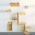 Midlee Cat Wall Shelves Climber Furniture- Medium- Perch Activity Wooden Tree Perspective: back