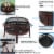 Sunnydaze 30" Fire Pit Steel with Pheasant Hunting Design and Spark Screen Perspective: back