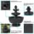 Outdoor Water Fountain 3 Tier 34 Budding Fruition Patio Garden Yard Décor Perspective: back