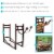Sunnydaze 33 in Steel Firewood Log Rack with Kindling Holder - Bronze Perspective: back