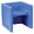 Kaplan Early Learning Cube Chair - Dark Blue Perspective: back