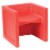Kaplan Early Learning Cube Chair - Red Perspective: back
