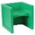 Kaplan Early Learning Cube Chair - Green Perspective: back