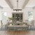 Telluride Rustic Distressed Pine Sideboard Buffet Hutch with LED Lights Perspective: back