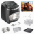 GoWISE USA 11.6-Quart Air Fryer Toaster Oven, Vibe, Black/Silver Perspective: back
