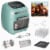 GoWISE USA 11.6-Quart Air Fryer Toaster Oven, Vibe, Mint/Silver Perspective: back