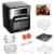GoWISE USA 12.7 QT Air Fryer Oven Select, Black/Silver Perspective: back