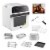 GoWISE USA Deluxe 12.7-Quarts 15-in-1 Electric Air Fryer Oven, White Perspective: back