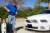 Pulsar 1600 PSI Electric Pressure Washer with Soap Bottle Perspective: back