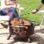 Sunnydaze 30 in Crossweave Steel Fire Pit with Screen and Poker Perspective: back