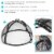 Sunnydaze 22 in Easy Access Steel Fire Pit Spark Screen Perspective: back