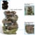 Tabletop Indoor Water Fountain LED Lights 14 5-Step Rock Falls Waterfall Decor Perspective: back