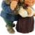 Sunnydaze Arnold and Sarah Gnome Statue - Outdoor Lawn and Garden Decor - 8" Perspective: back