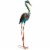 Alpine 40 In. H. Rustic Metal Standing Crane Lawn Statue HEH208 Perspective: back
