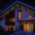 Alpine Warm White 540-Bulb Chasing LED Hanging Icicle Light Set COR134WW-10 Perspective: back