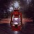 Alpine 5 In. W. x 9 In. H. x 6 In. L. Red Cool White LED Hurricane Patio Lantern Perspective: back