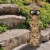 Alpine 25 In. H. Solar 3-Owl Statue with LED Binoculars QWR1064SLR Perspective: back