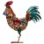 Alpine 16 In. H. Glossy Iron Rooster Lawn Statue HEH466 Perspective: back
