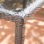 Noble House San Pico 64.2  Glass Top Wicker Patio Dining Table in Gray Perspective: back