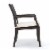 Noble House Rhode Island Wicker Patio Dining Arm Chairin Brown (Set of 2) Perspective: back