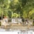 Noble House Hampton 4 Piece Outdoor Wicker Conversation Set in Gray Perspective: back