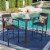 Noble House Lala Outdoor 3-Pc Square 26  Multi Brown Wicker Bar Set Perspective: back
