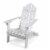Noble House Hollywood Outdoor Foldable Acacia Wood Adirondack Chair White Perspective: back