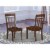 East West Furniture Capri 11  Wood Dining Chairs in Mahogany (Set of 2) Perspective: back