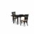 East West Furniture Dudley 6-piece Traditional Wood Kitchen Table Set in Black Perspective: back