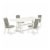 QUPL7-WHI-W 7 PC dinette Table set -Table and 6 Dining Chairs Perspective: back