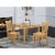 East West Furniture Oxford 3-piece Wood Kitchen Table and Dining Chairs in Oak Perspective: back