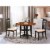 East West Furniture Sudbury 3-piece Table and Dining Chairs in Black/Cherry Perspective: back