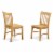 East West Furniture Antique 3-piece Small Dining Table and Chair Set in Oak Perspective: back