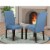 East West Furniture Barry 42  Wood Dining Chairs in Cappuccino/Blue (Set of 2) Perspective: back