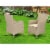 Set of 2 Chairs HLUC153V Outdoor-Furniture Wicker Patio Chair in Cream Finish Perspective: back