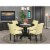 East West Furniture Shelton 5-piece Wood Dining Set in Black/Eggnog Perspective: back