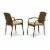 OSJU7-02A 7Pc Outdoor-Furniture Brown Wicker Dining Set Perspective: back