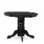 3-Pc Set 1 Table & 2 Cream Linen Fabric Dining Padded Chairs Back - Black Perspective: back