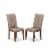 East West Furniture Dublin 3-piece Wood Dining Set in Mahogany/Dark Khaki Perspective: back