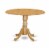 East West Furniture Dublin 3-piece Table and Dining Slatted Back Chairs in Oak Perspective: back