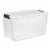 Sterilite 70 Quart Ultra Storage Container Box (4 Pack) & 6 Quart Tote (12 Pack) Perspective: back
