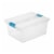 Sterilite Clear Medium Storage Tote, 12 Pack, and Large Storage Tote, 12 Pack Perspective: back